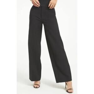 Good American Woven Wide Leg Trousers in Black Size 10/30